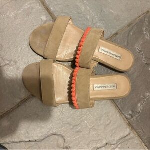 Saks Fifth Avenue Tan and Orange Women's Sandals